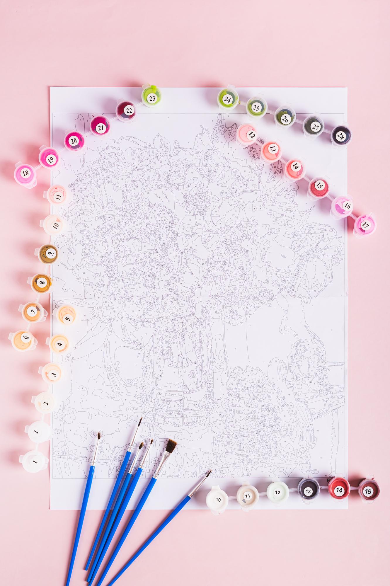 Bozza di disegno per ricamo su carta